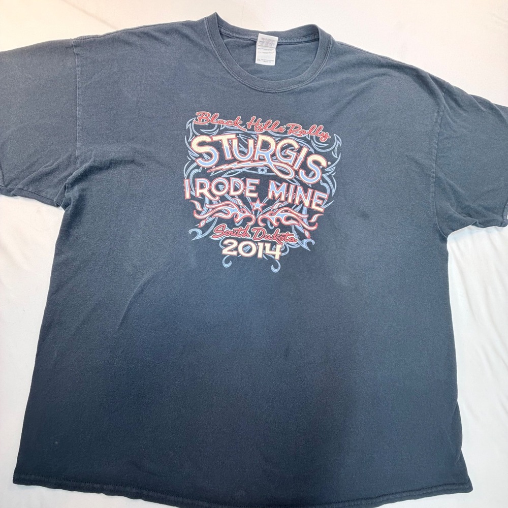 Sturgis Black Hills Rally 2014 Men's 2XL I Rode Mine Double Sided Biker T-Shirt